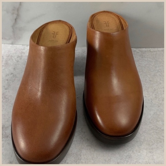Frye Joan Campus Redwood Brown Mule Shoes 7 & 7.5 - Picture 2 of 8